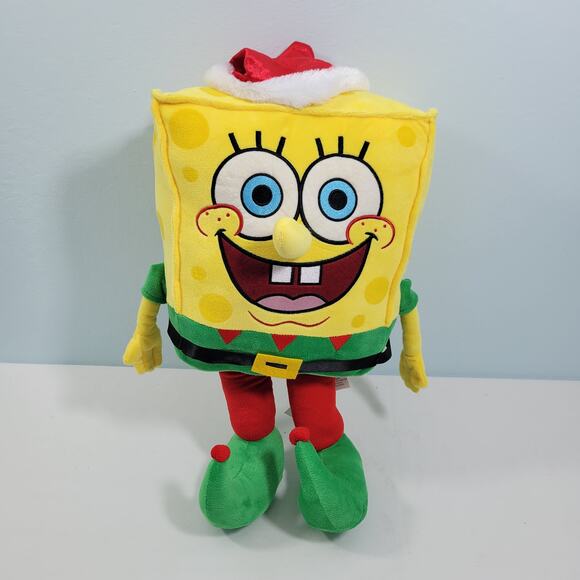 Wal-Mart Nickelodeon 21" SpongeBob SquarePants Plush Christmas Greeter 12222-1T - Picture 7 of 8